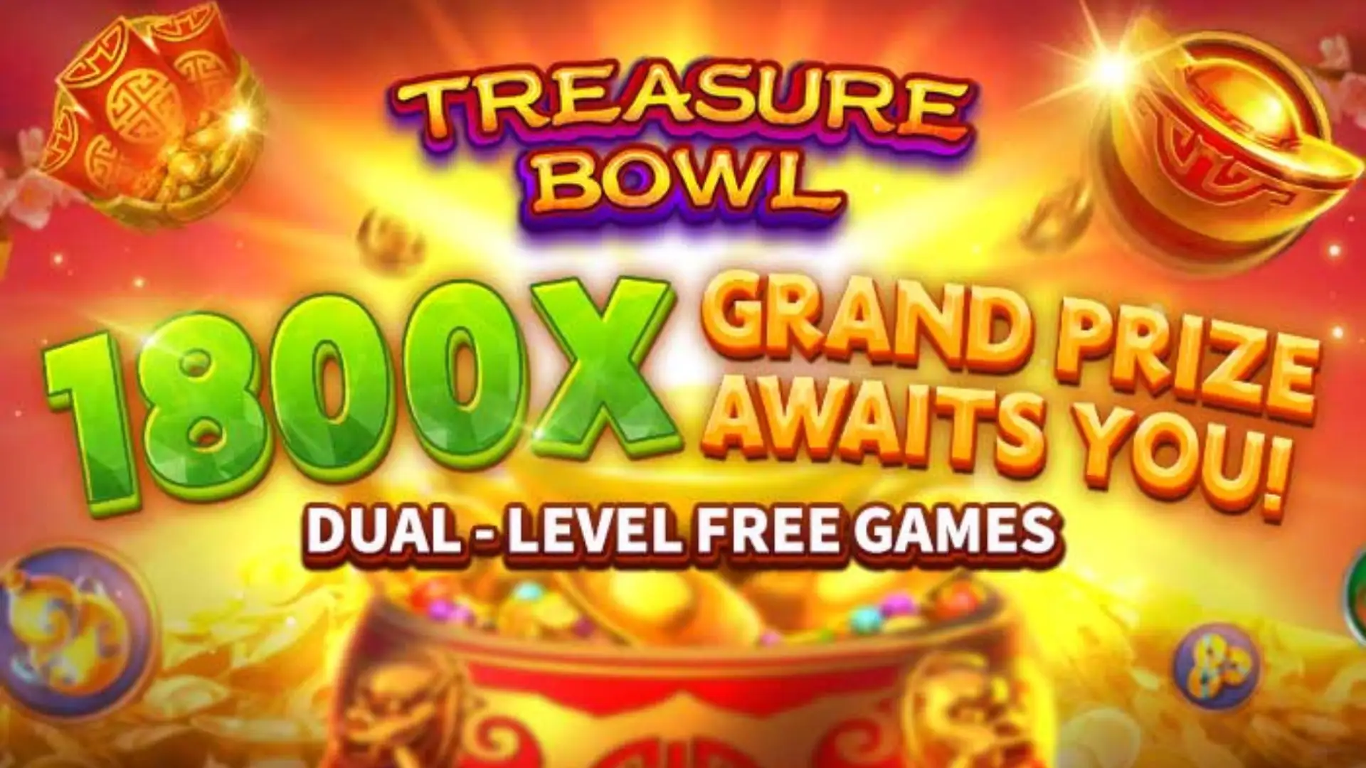 Multiplicadores Treasure Bowl ih777 - 7777x Máximo com Tigela Dourada